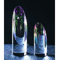 5" Rainbow Slant Cylinder Optical Crystal Award